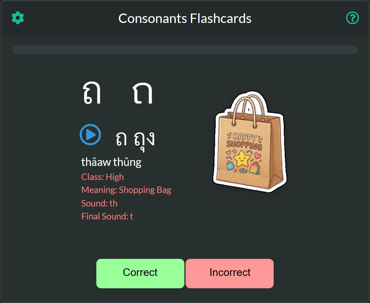 Thai Alphabet Consonants and Vowels
